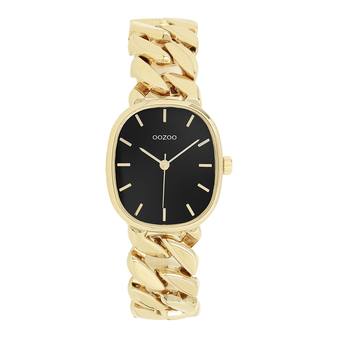 Gold coloured OOZOO watch with stainless steel bracelet 